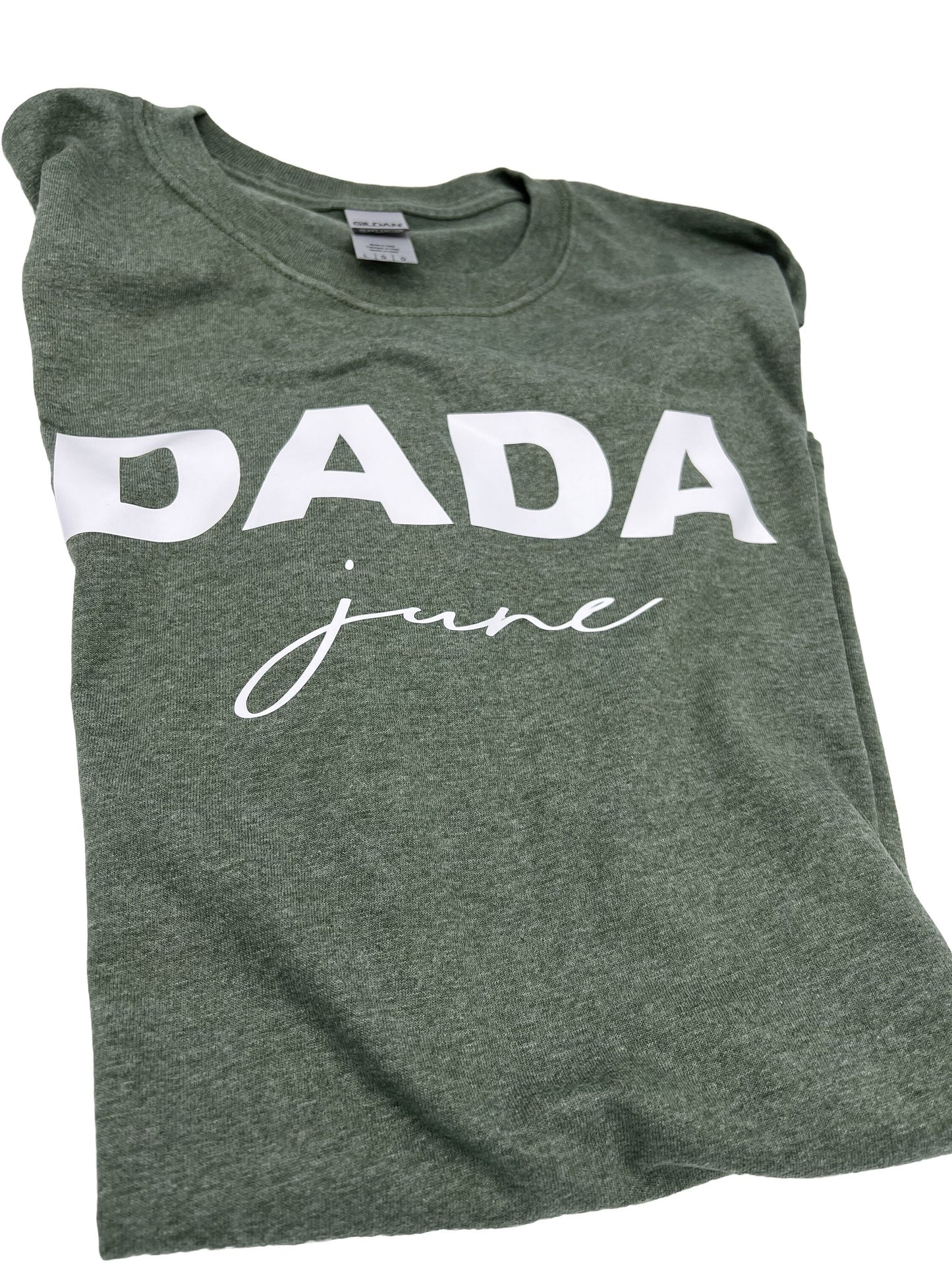 Adult Personalized DADA Tshirt - Add your baby name