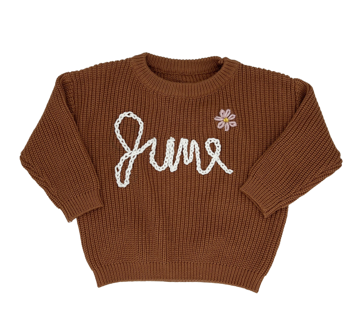 Personalized Hand Embroidered Baby and Toddler Sweaters