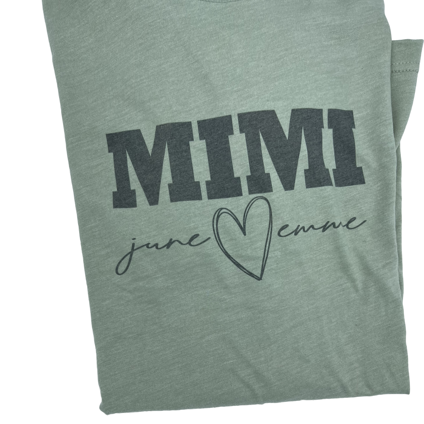 Personalized Mimi T-Shirt – Custom Grandma & Grandchild Name Shirt