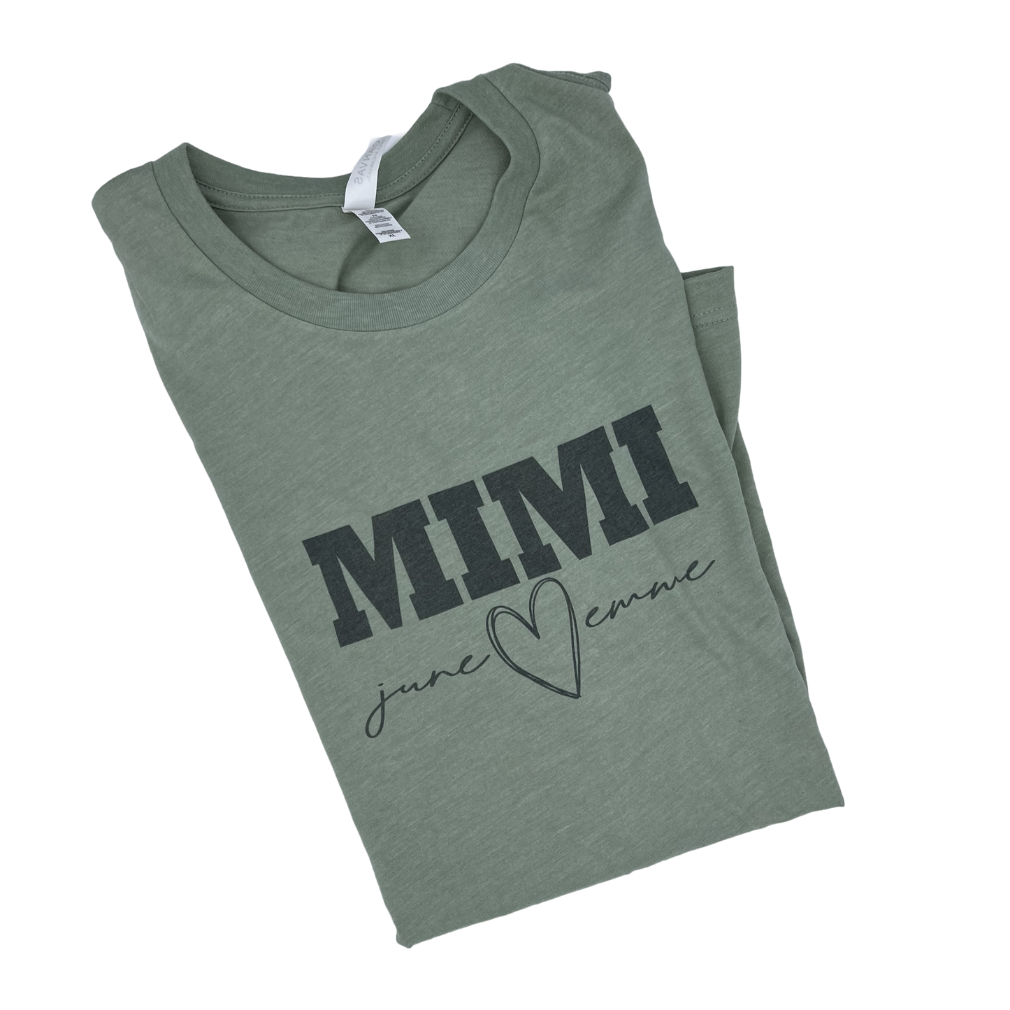 Personalized Mimi T-Shirt – Custom Grandma & Grandchild Name Shirt
