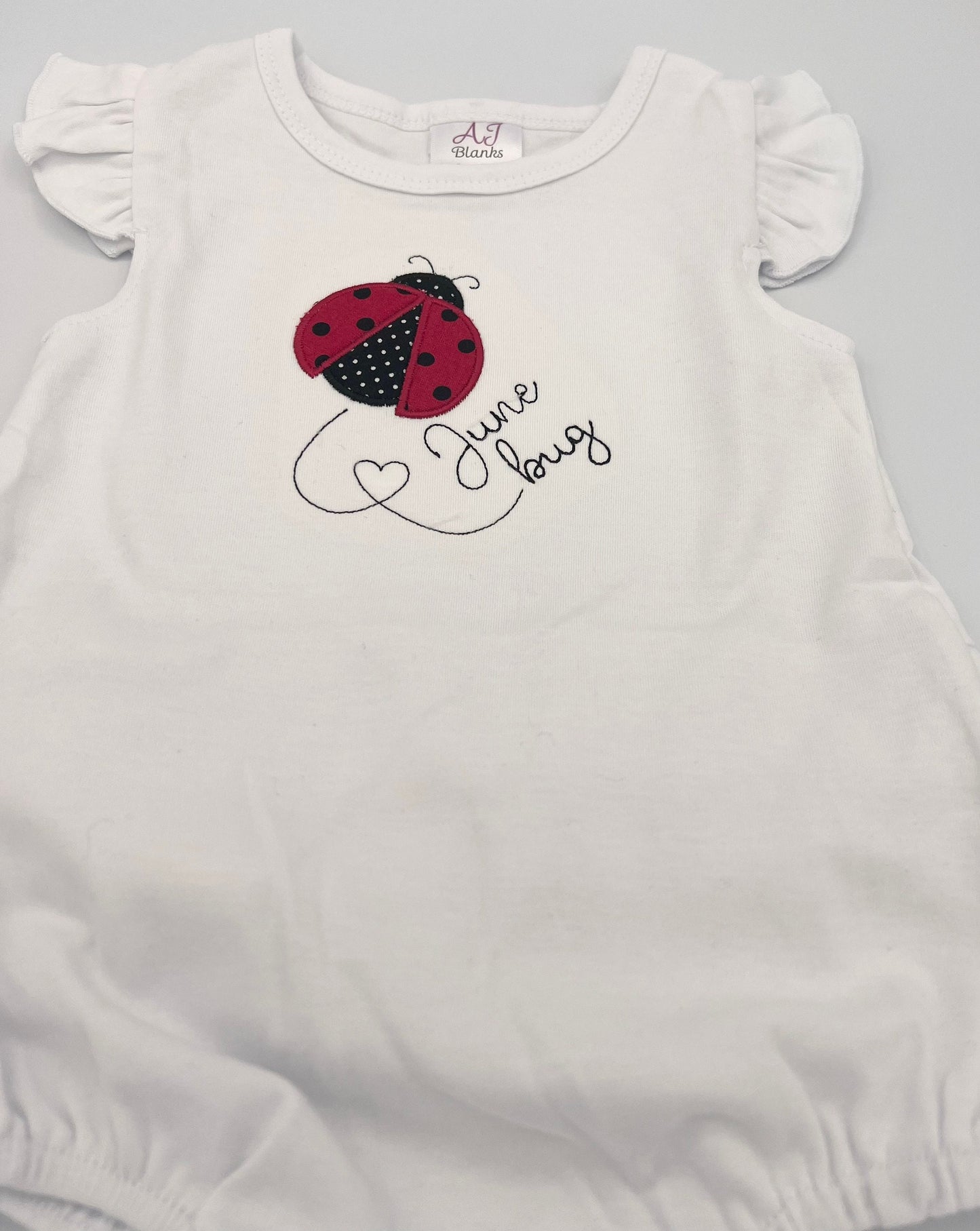 Personalized Embroidered Lady Bug Infant child One piece June BUG