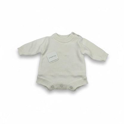 Personalized Embroidered Knitted Ruffle Leg Baby Romper