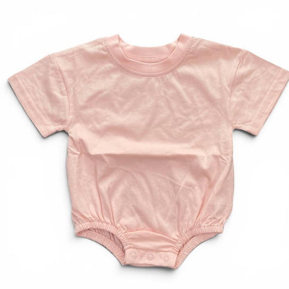 Personalized Embroidered Organic Cotton Bubble Romper – Baby Name Summer Outfit