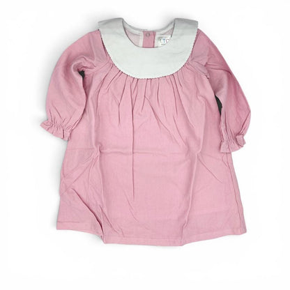 Personalized Embroidered Pink Corduroy Dress for Girls