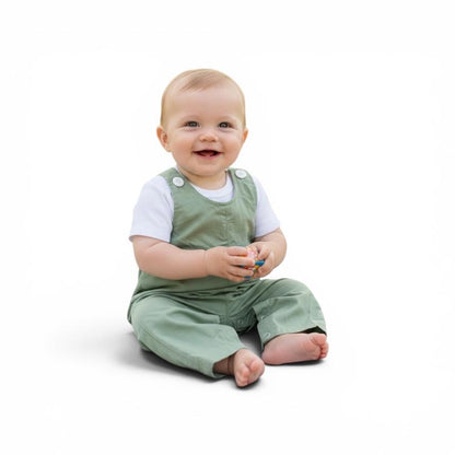 Personalized Embroidered Green Overalls for Boys or girls