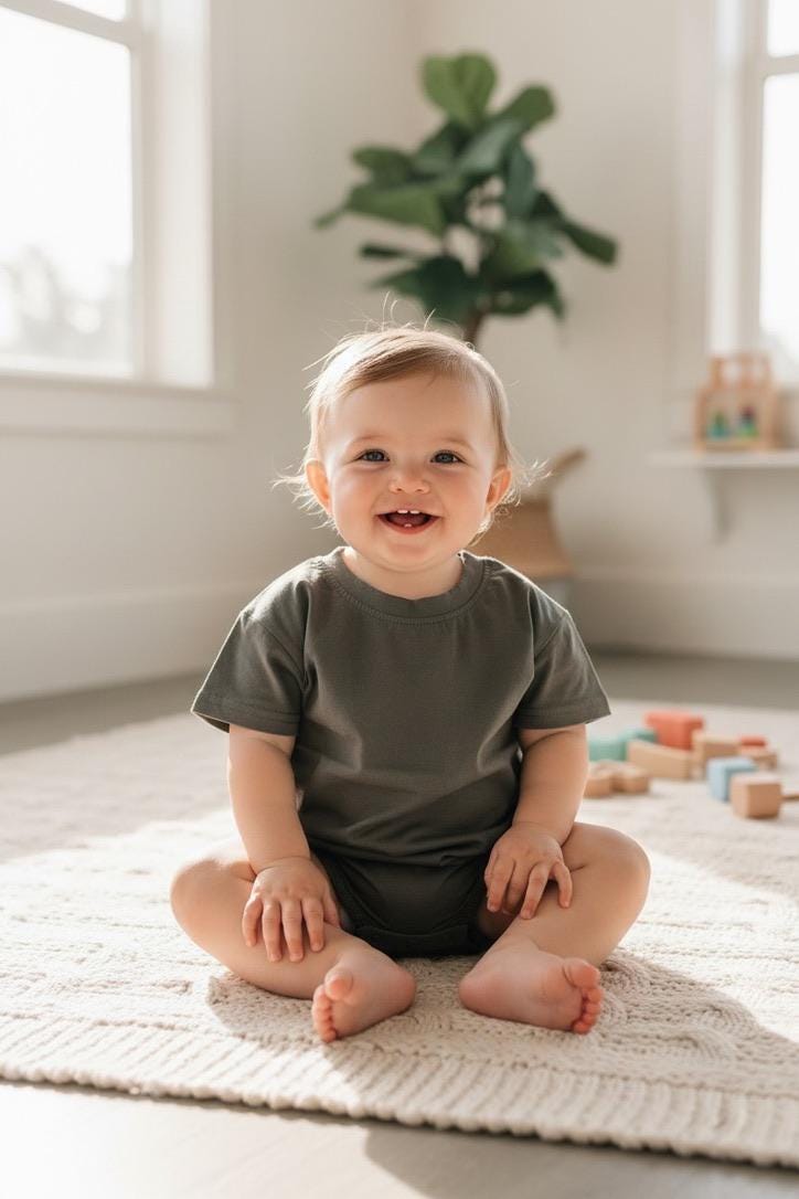 Personalized Embroidered Organic Cotton Bubble Romper – Baby Name Summer Outfit