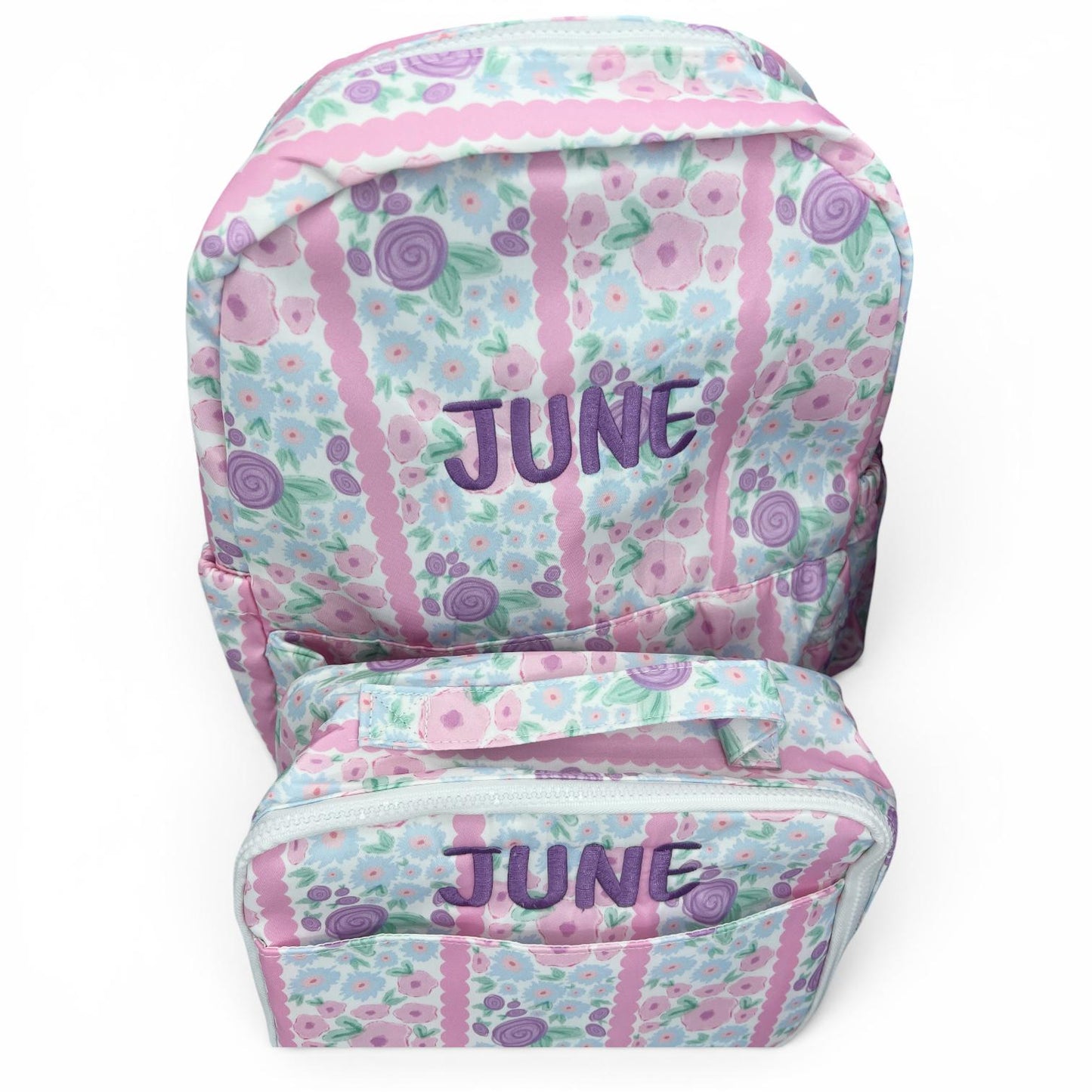 Personalized Pink Scalloped Backpack - Lunch Bag – Toddler & Full Size Options