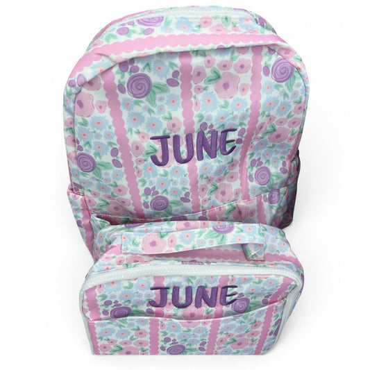 Personalized Pink Scalloped Backpack - Lunch Bag – Toddler & Full Size Options