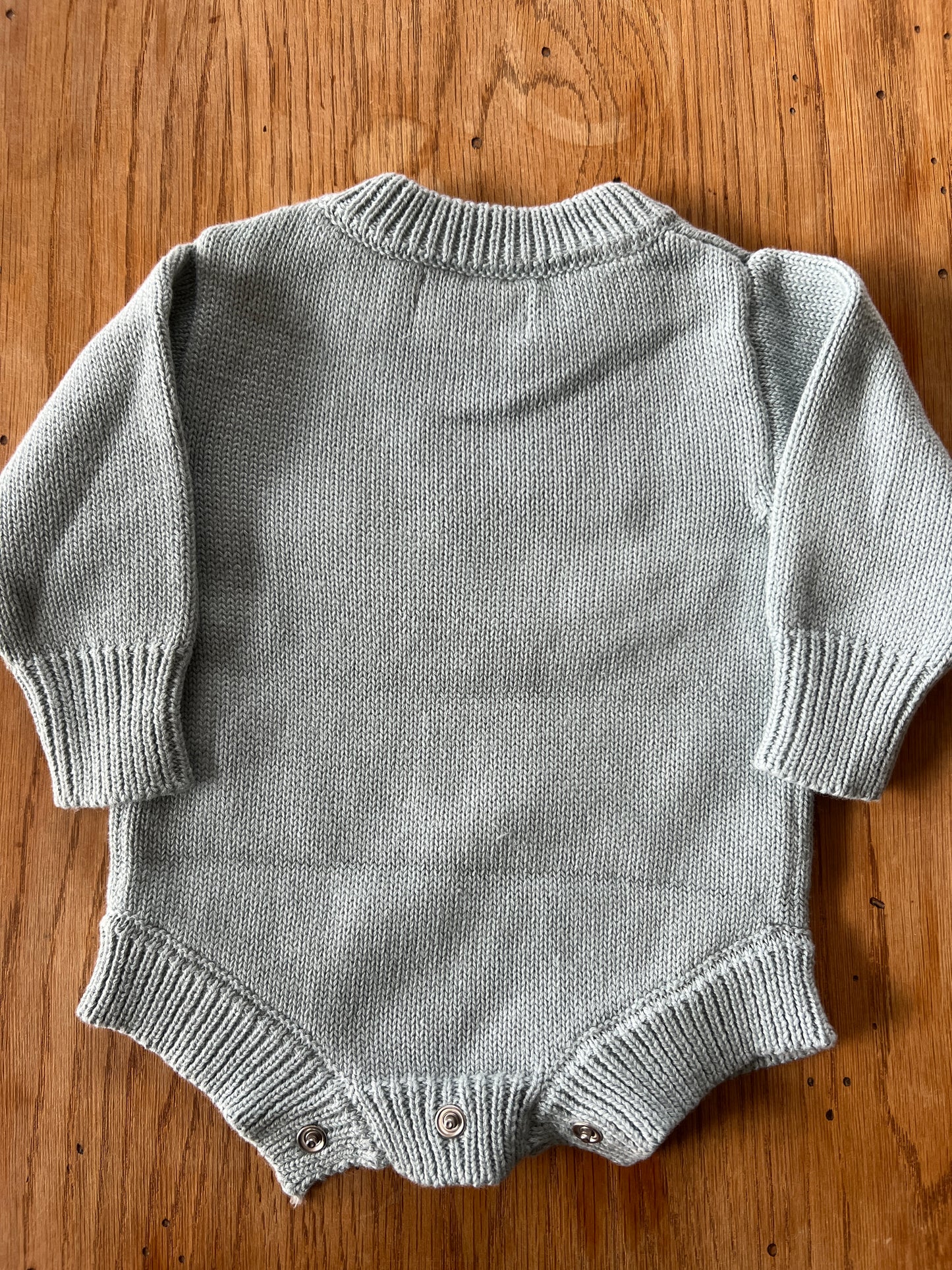 Personalized Long Sleeve 100% Cotton Knit Romper