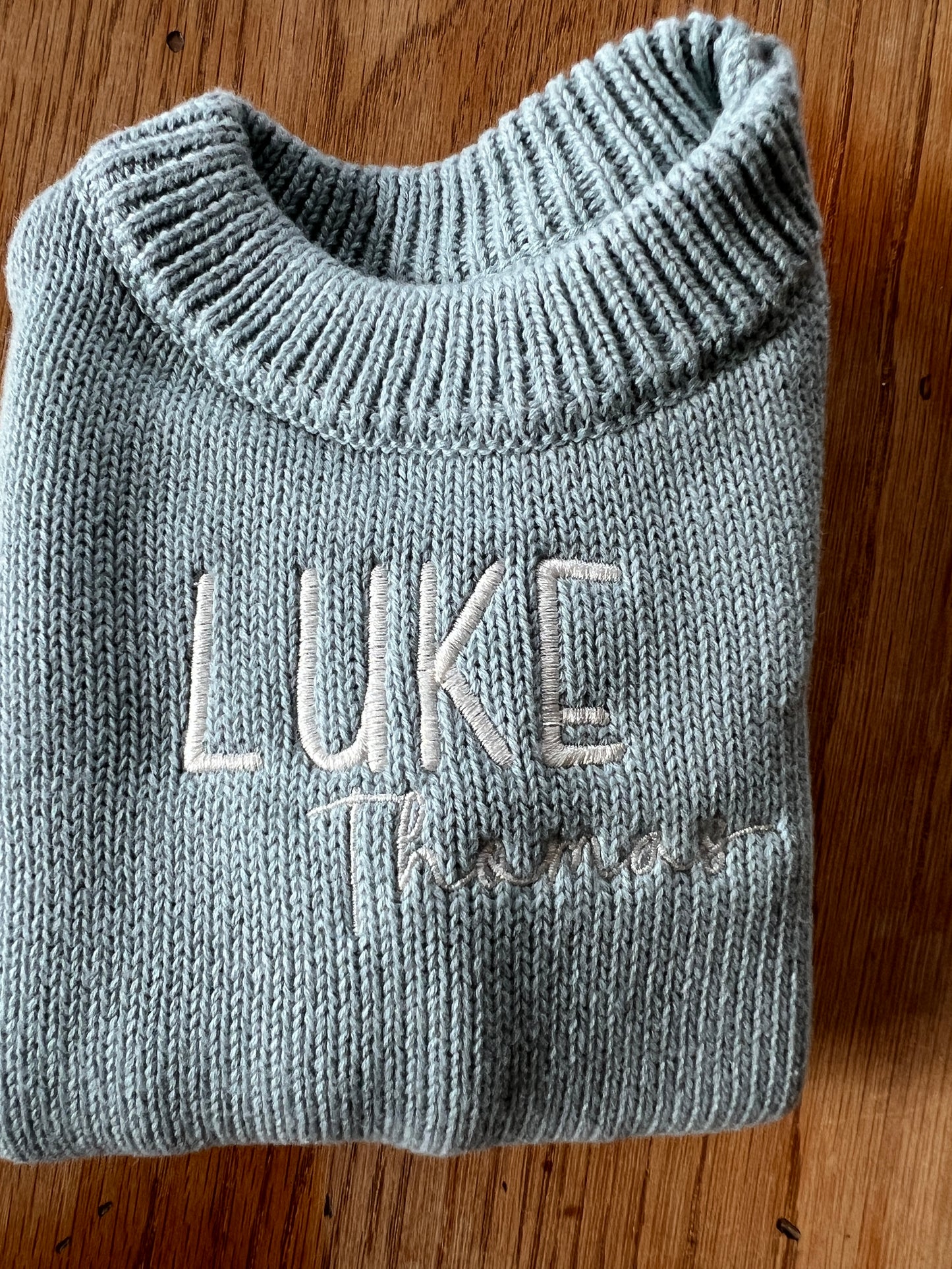 Personalized Long Sleeve 100% Cotton Knit Romper