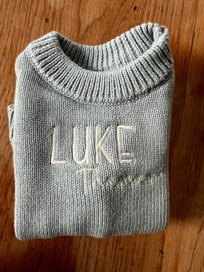 Personalized Long Sleeve 100% Cotton Knit Romper