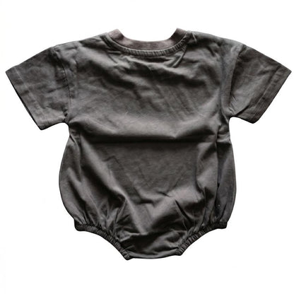 Personalized Embroidered Organic Cotton Bubble Romper – Baby Name Summer Outfit