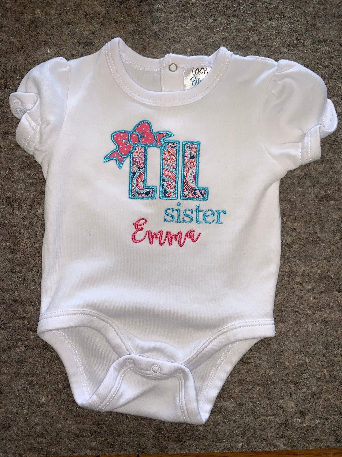 Embroidered Little Sister Shirt
