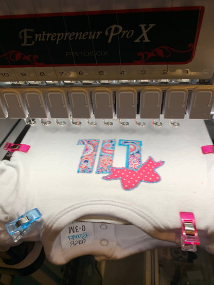 Baby Embroidered Little Sister Shirt or body suit