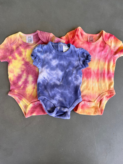 Kids - Summer Fun Tie Dye Infant Bodysuit - Tie Dye Options Available