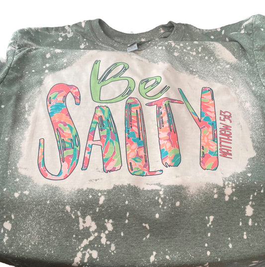 Adult - Be Salty Bleached T-Shirt