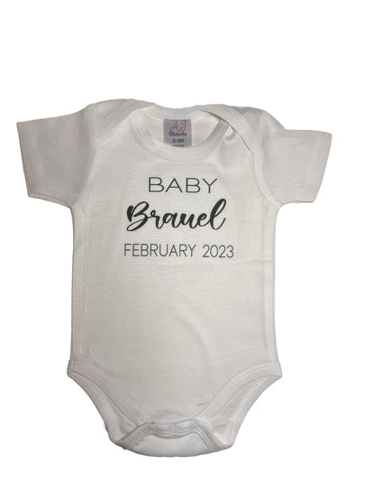 Personalized Baby body suit - pregnancy announcement