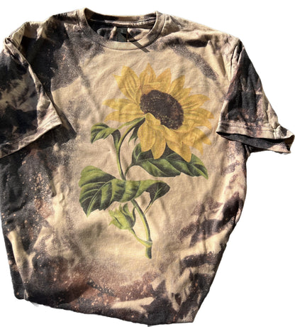 Adult Sunflower Bleached T-Shirt