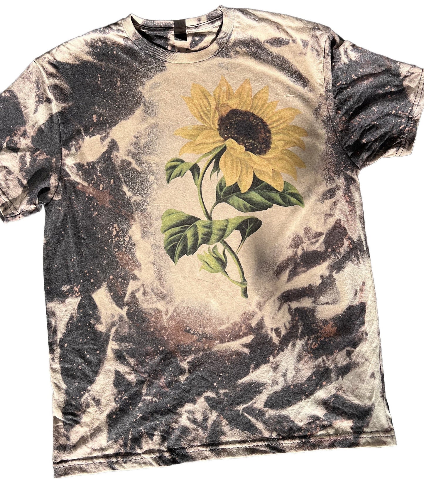 Adult Sunflower Bleached T-Shirt