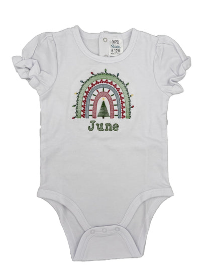 Embroidered Rainbow Christmas Shirt - Infant/Child Bodysuit/Shirt