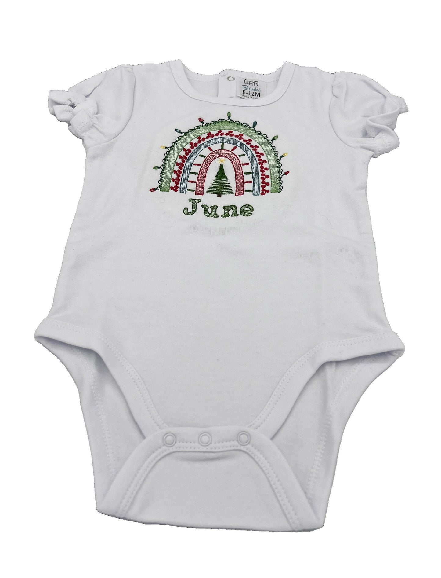 Embroidered Rainbow Christmas - Infant/Child Bodysuit/Shirt