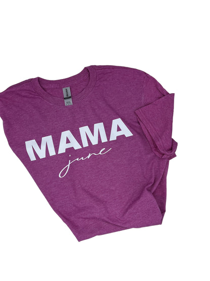 Adult Custom Pink Mama Graphic T-Shirt: Personalizable