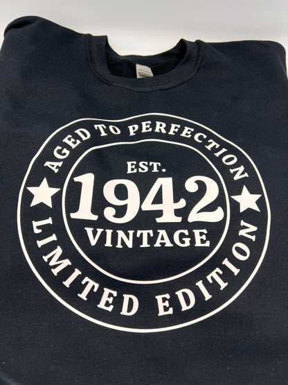 Adult Personalized Birthday Sweat Shirt - 1942 - customizable