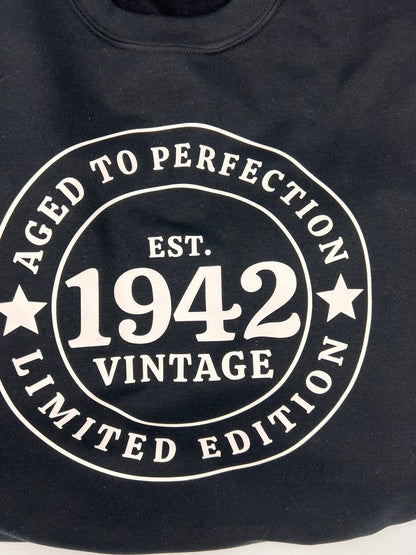 Adult Personalized Birthday Sweat Shirt - 1942 - customizable