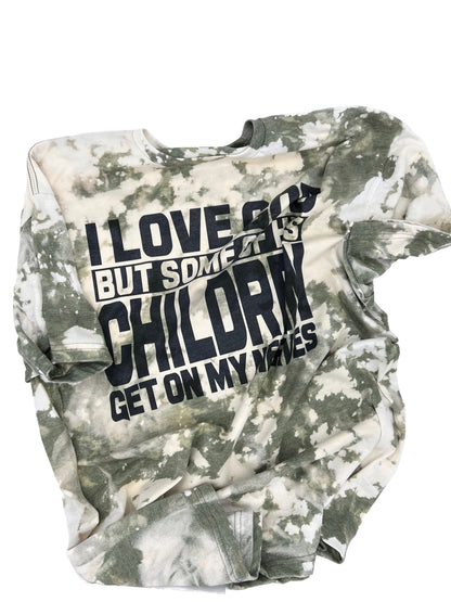 Adult “I Love God” Tie Dye Graphic T-Shirt – Funny Graphic Tee