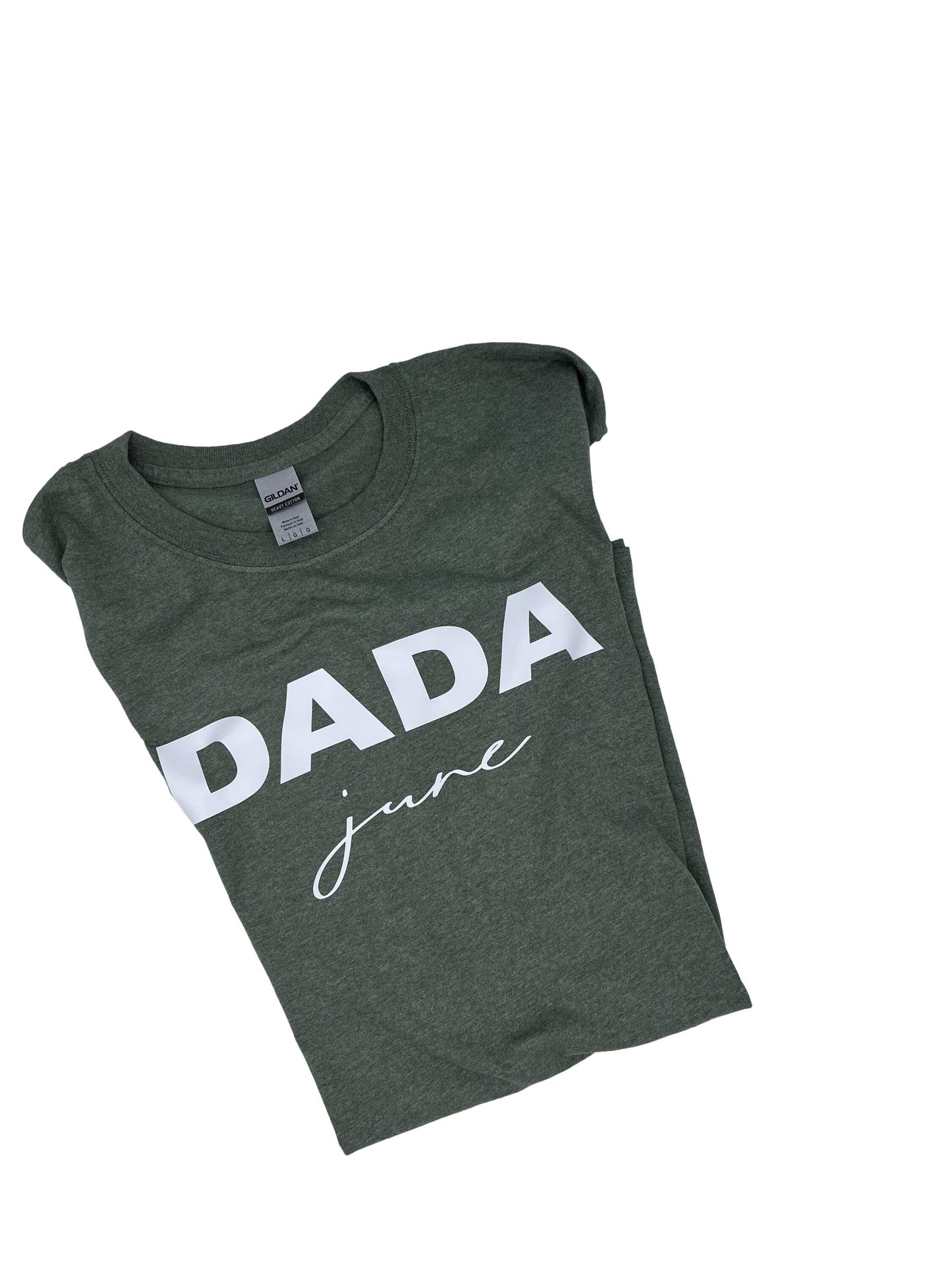 Adult Personalized DADA Tshirt - Add your baby name