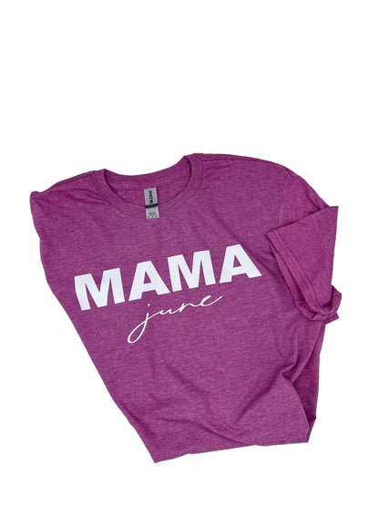 Adult Custom Pink Mama Graphic T-Shirt: Personalizable