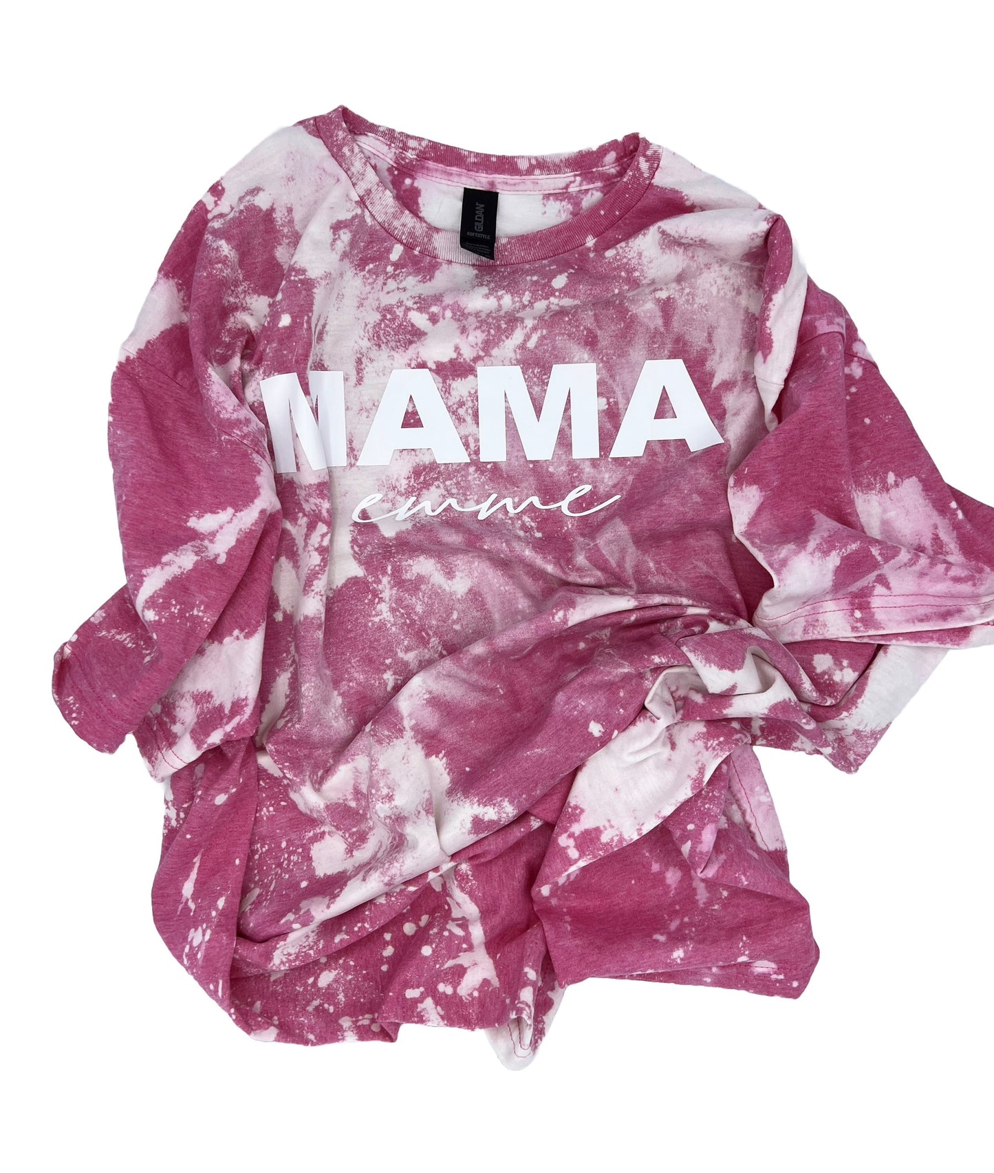 Adult Personalized Pink Tie-Dye MAMA Tshirt - Vinyl HTV