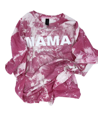 Adult Personalized Pink Tie-Dye MAMA Tshirt - Vinyl HTV