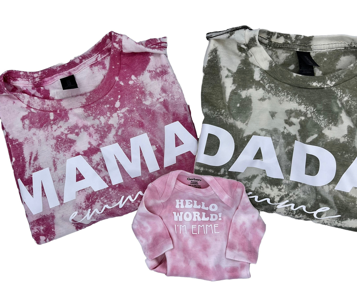 Adult Personalized Pink Tie-Dye MAMA Tshirt - Vinyl HTV