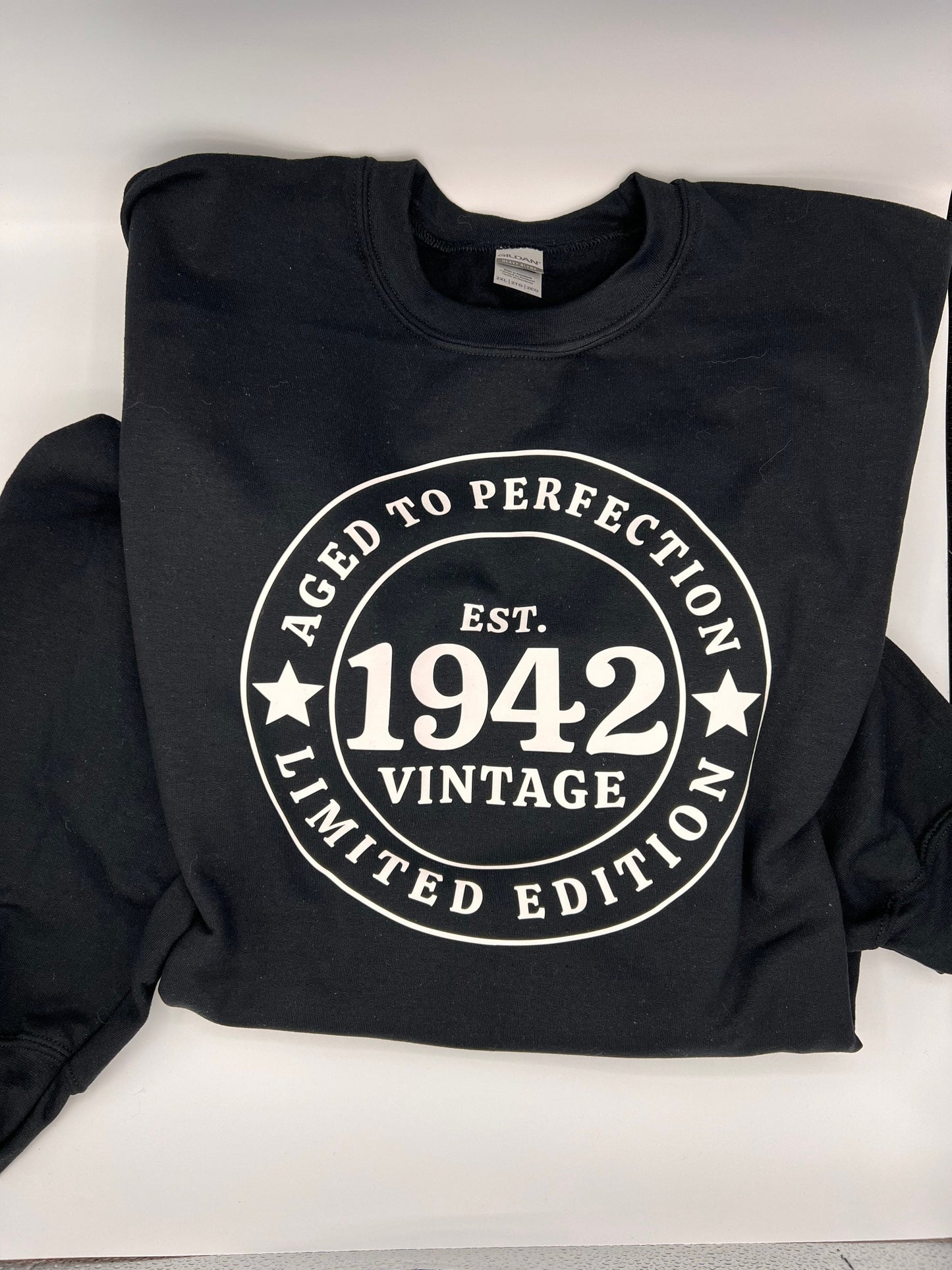 Adult Personalized Birthday Sweat Shirt - 1942 - customizable