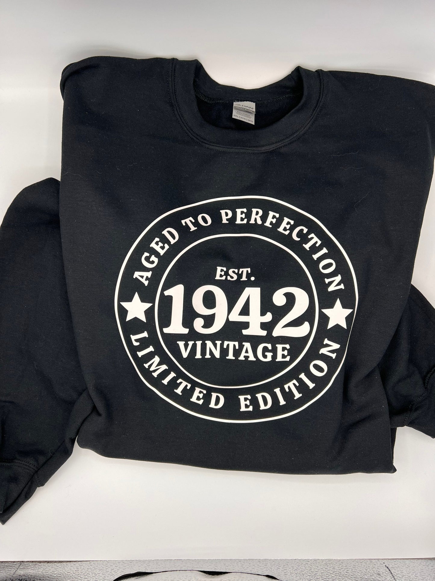 Adult Personalized Birthday Sweat Shirt - 1942 - customizable