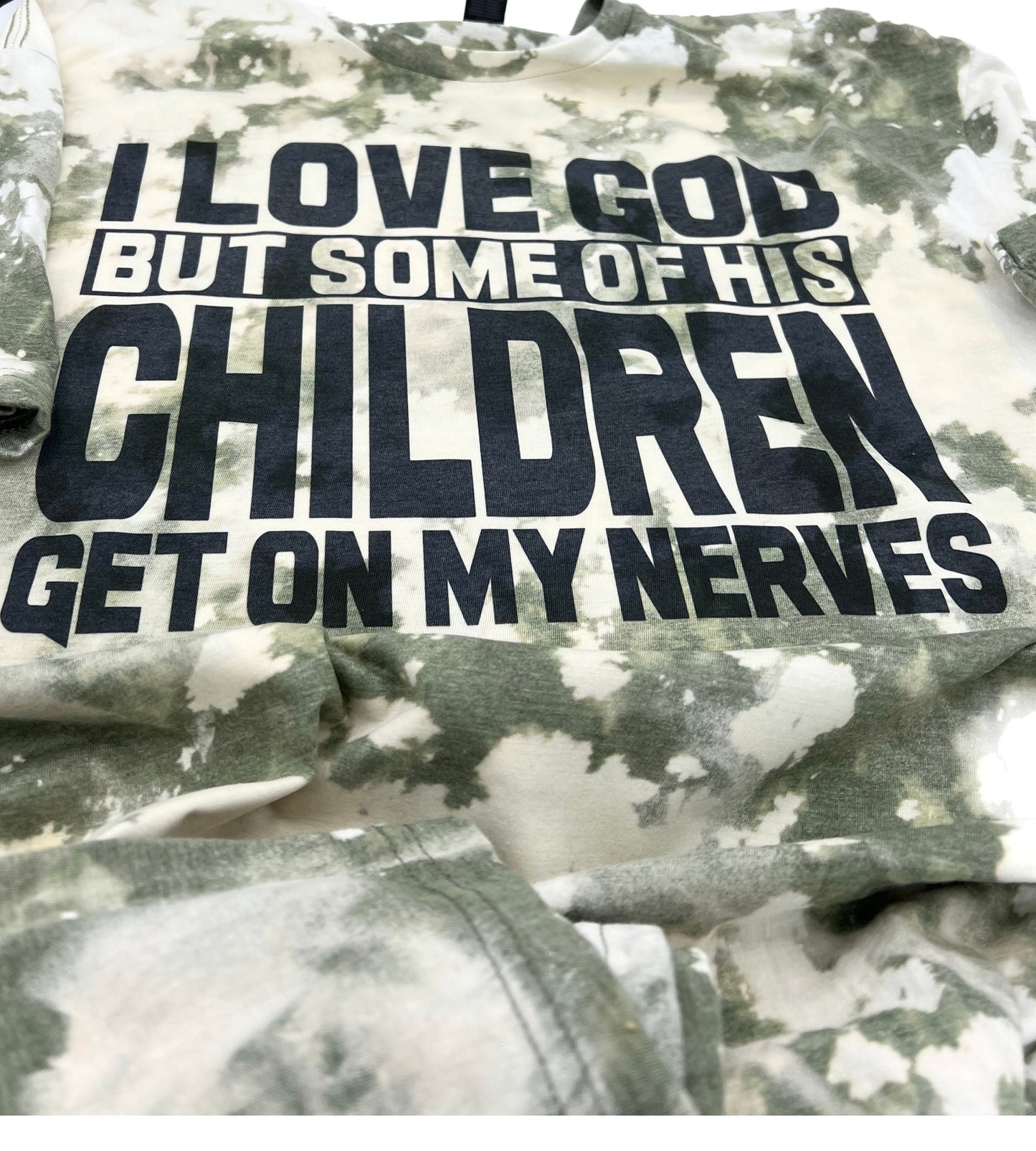 Adult “I Love God” Tie Dye Graphic T-Shirt – Funny Graphic Tee