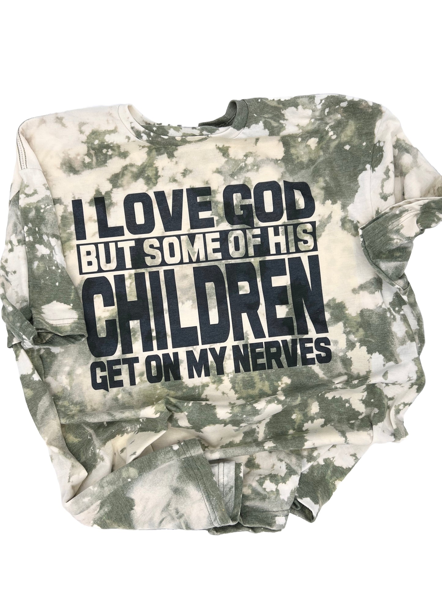 Adult “I Love God” Tie Dye Graphic T-Shirt – Funny Graphic Tee
