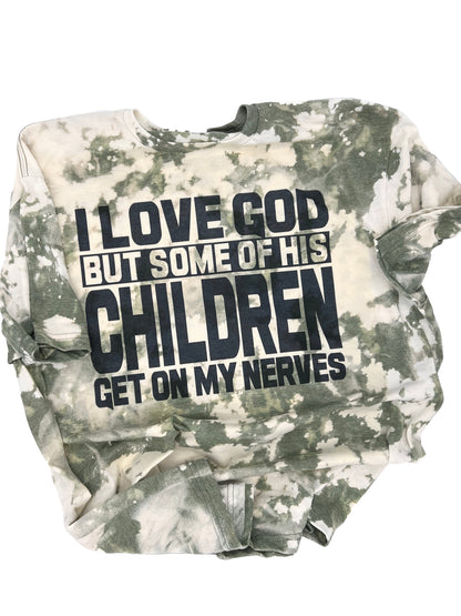 Adult “I Love God” Tie Dye Graphic T-Shirt – Funny Graphic Tee