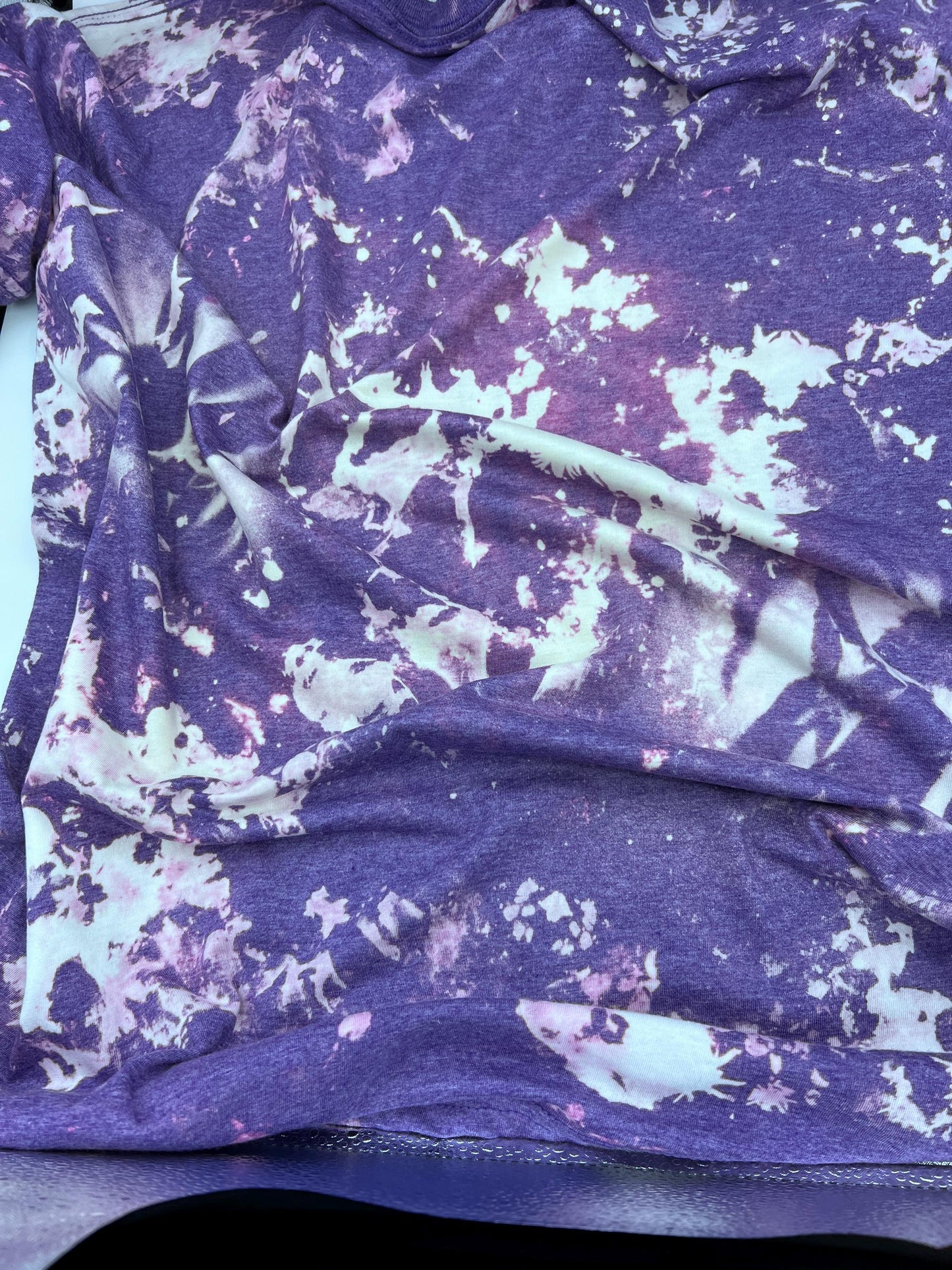 Bleached Tie Dye Halloween T-Shirt: Spooky Haunted House Graphic Tee