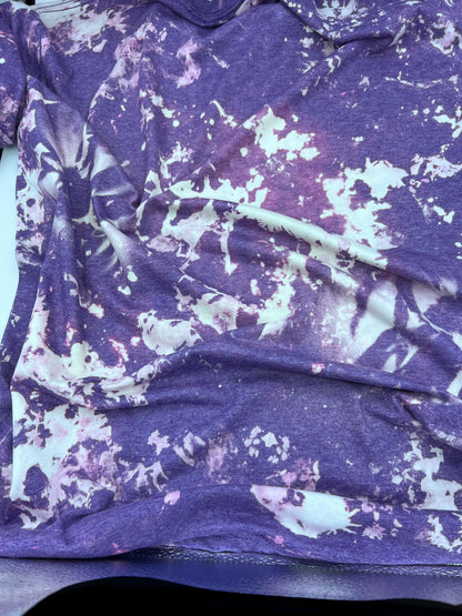 Bleached Tie Dye Halloween T-Shirt: Spooky Haunted House Graphic Tee