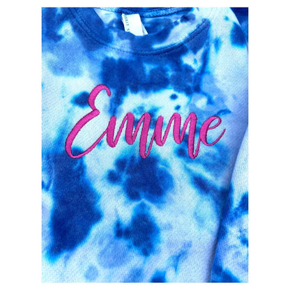 Kids Personalized embroidered Tie Dye Sweatshirt