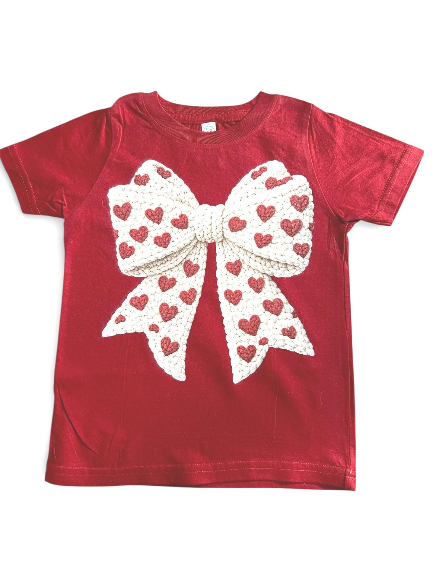 DTG Printed Toddler Valentine Bow Shirt (2T–5T)