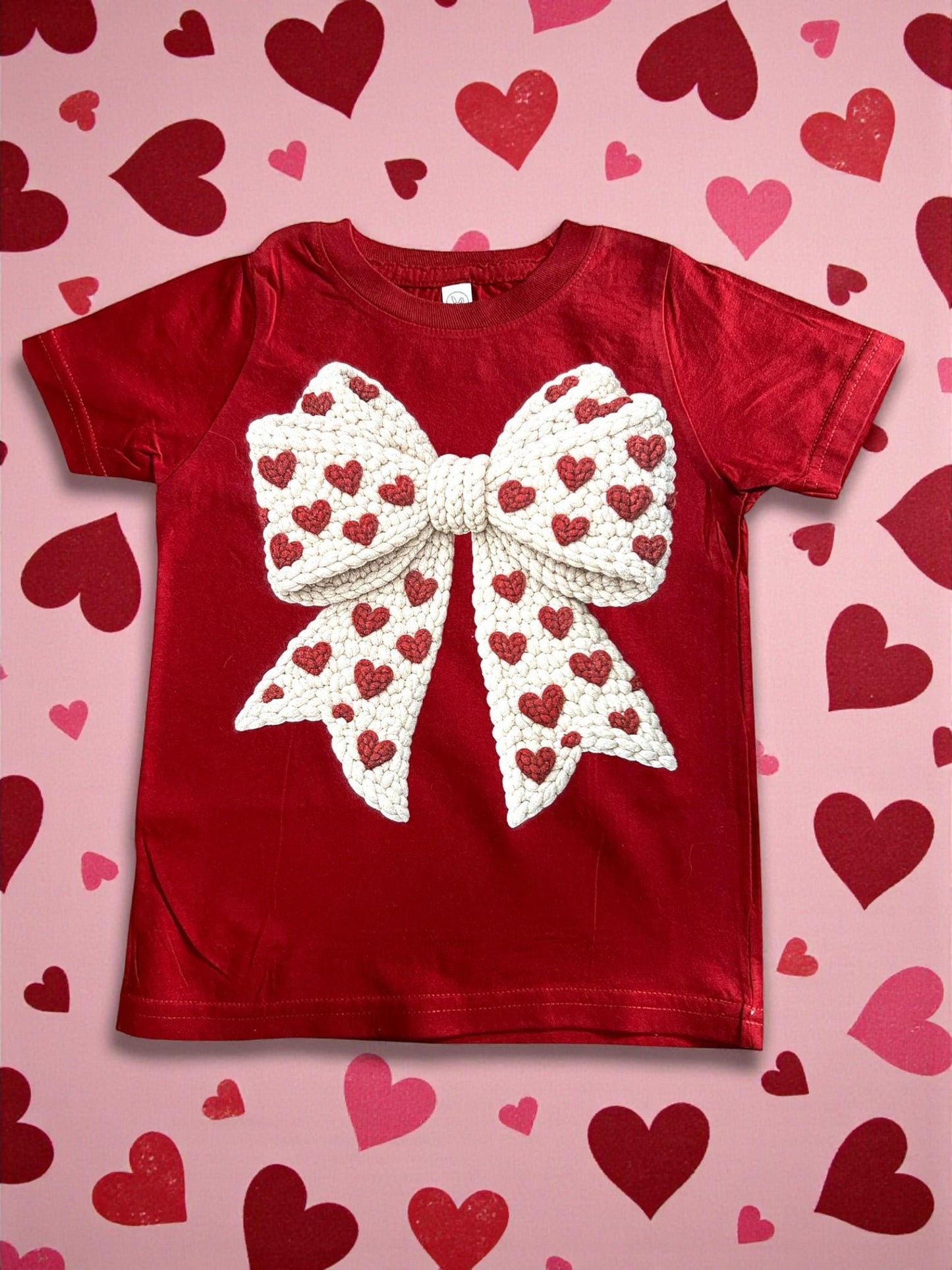 DTG Printed Toddler Valentine Bow Shirt (2T–5T)