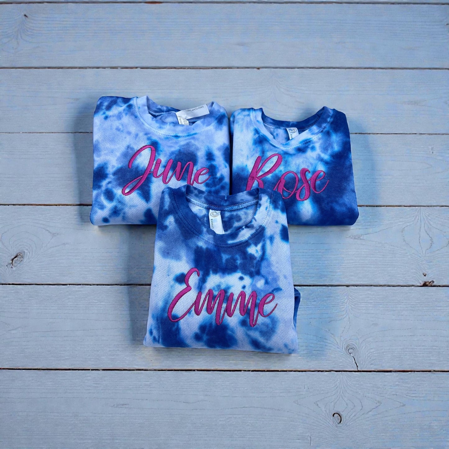 Kids Personalized embroidered Tie Dye Sweatshirt