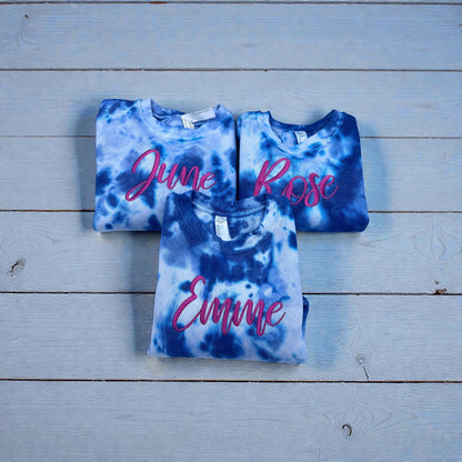 Kids Personalized embroidered Tie Dye Sweatshirt
