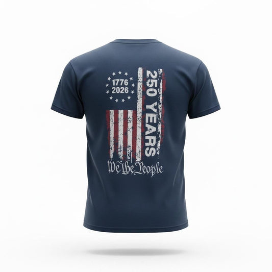 Adult - Celebrate 250 Years (1776–2026) | We The People American Flag Tee | USA Anniversary Shirt | Vintage Distressed 4th of July Shirt