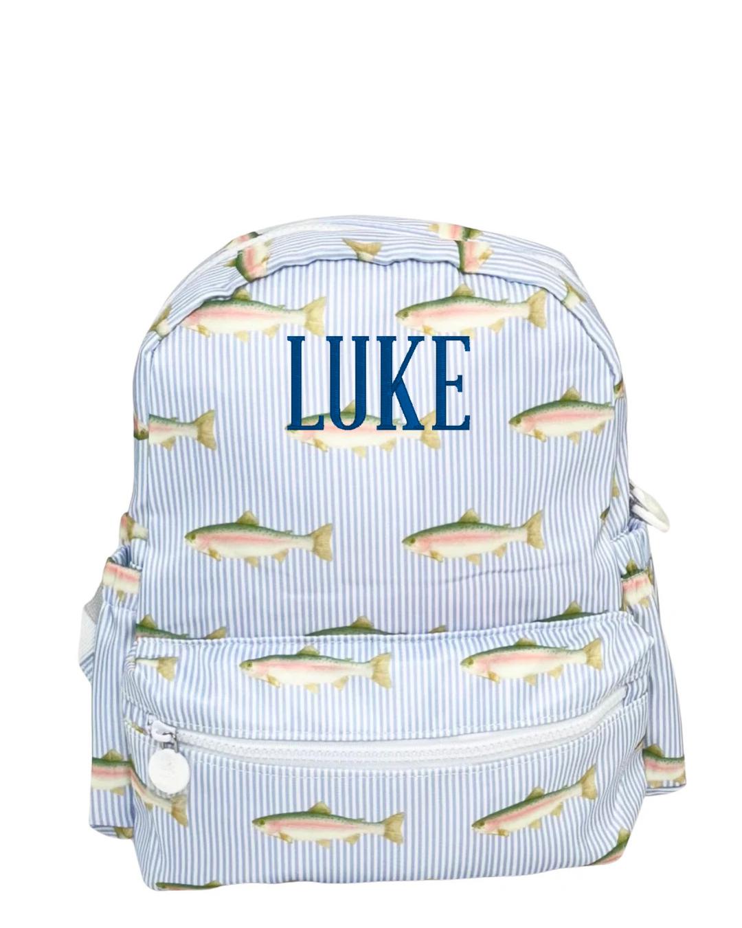 Personalized Construction Truck Backpack – Toddler, Full Size, Lunch Bag, Nap Mat