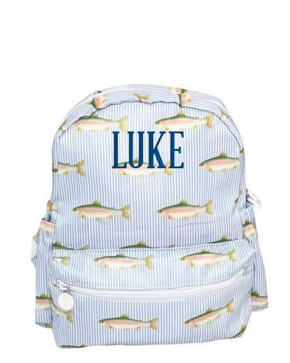 Personalized Construction Truck Backpack – Toddler, Full Size, Lunch Bag, Nap Mat