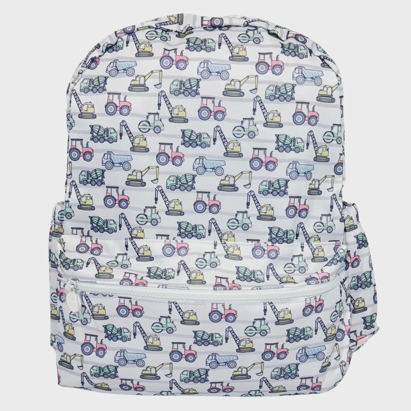 Personalized Construction Truck Backpack – Toddler, Full Size, Lunch Bag, Nap Mat